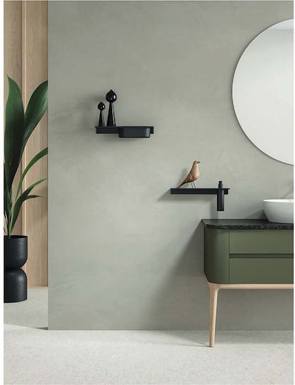 Geesa Montat pe perete Raft Baie Metal 12.5x28x4.6cm Neagră
