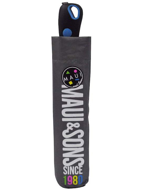 Maui & Sons Automatic Umbrella Compact Gray