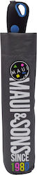 Maui & Sons Automat Umbrelă de ploaie Compact Gri Maui & Sons Automat Umbrelă de ploaie Compact Gri
