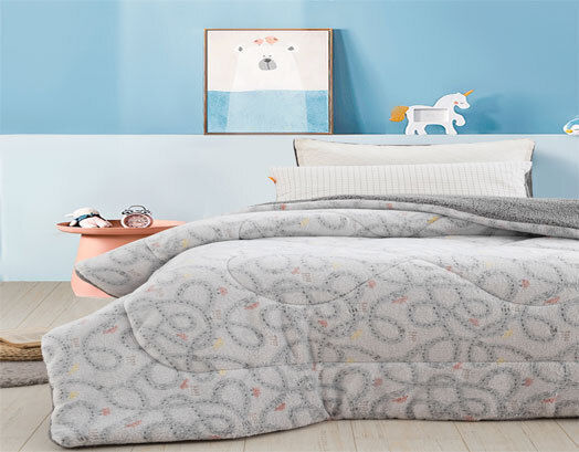 Palamaiki Duvet Cover Single 160x220cm Luminous Trip Gray