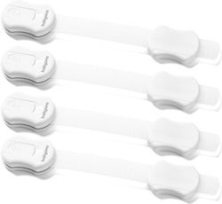Babyono Universal Schutz für Schränke & Schubladen in Weiß Farbe 4Stück