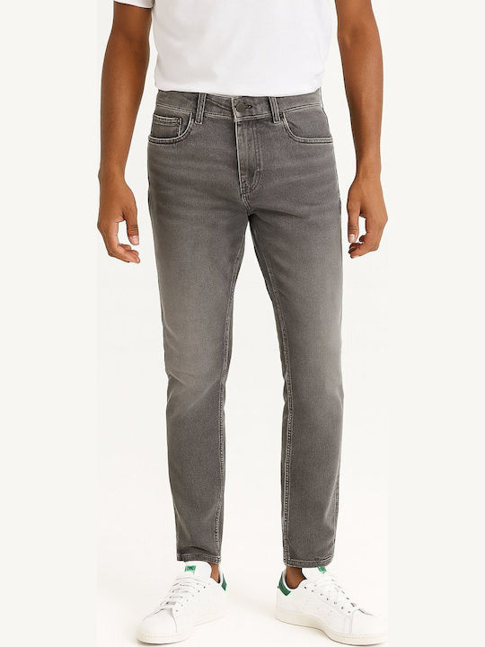 Pantaloni Jeans pentru Bărbați cu Croială Slim Gri
