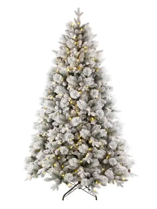 Snowy Christmas Green Tree with Metallic Base H240pcs