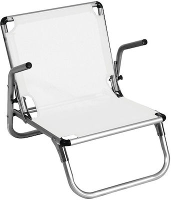 Lianos Lounger-Armchair Beach Aluminium White 50cm