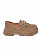 Malesa Women's Moccasins in Khaki Color