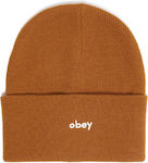 Obey Karma Beanie Unisex Σκούφος Πλεκτός Μουσταρδί