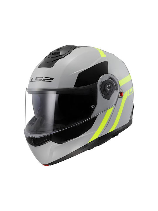 LS2 Strobe II Autox Grey Hi-Vis Yellow Motorcyc...