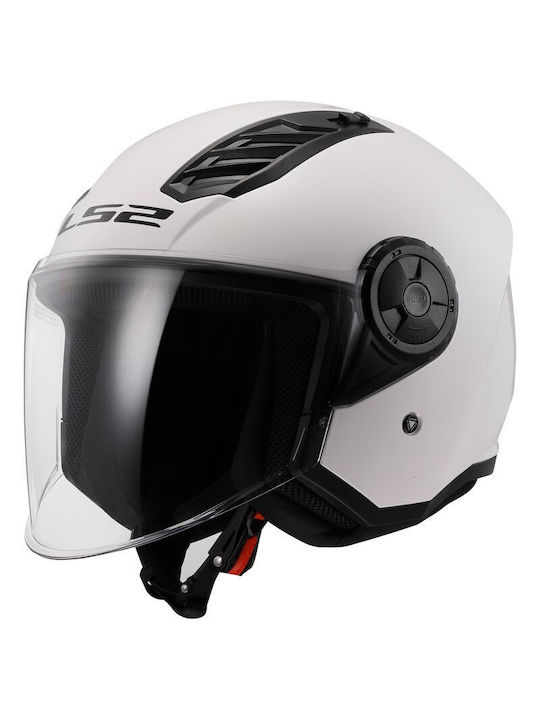 LS2 Airflow Ii Of616 Solid Gloss White Motorradhelm Jet ECE 22.06