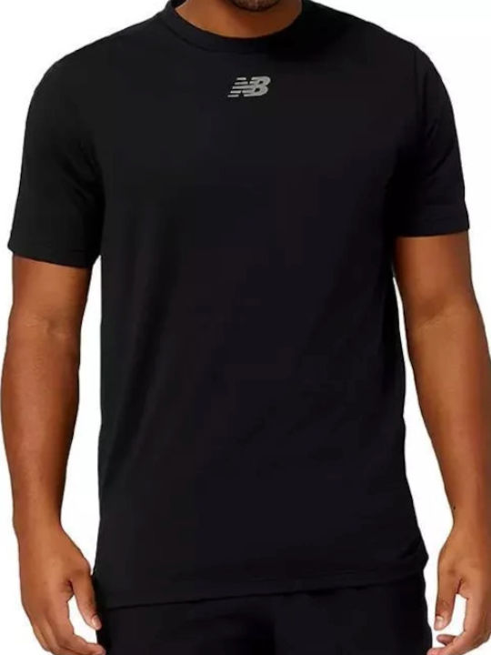 New Balance Impact Men's Athletic Short Sleeve Blouse Black.