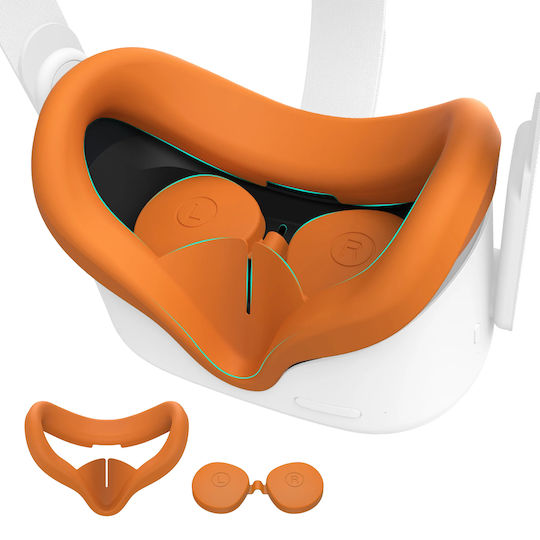 KIWI Design Face Cover for Meta Quest 2 in Orange Color