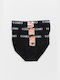 1017 Herren Slips Black 3Packung