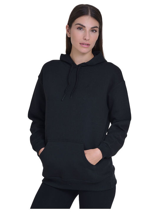 Target Women's Long Hooded Fleece Sweatshirt Black