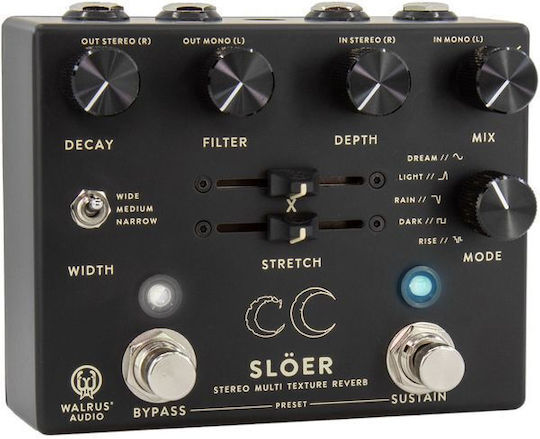 Walrus Audio Slöer Ambient Black Pedale Wirkung Nachhall E-Gitarre