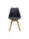 Gaston Kitchen Polypropylene Chair Black-natural 53.5x48.5x83cm