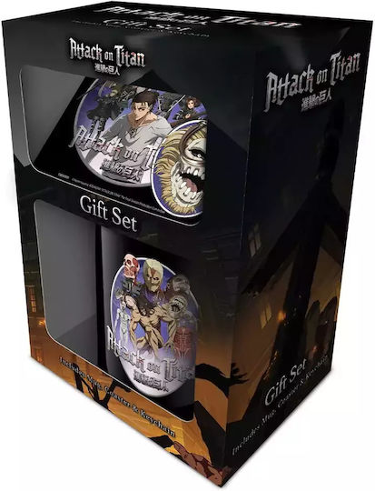Pyramid International Attack On Titan Cană Ceramică Neagră 320ml 3buc