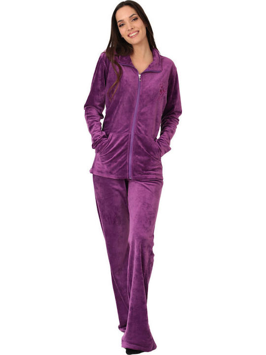Lydia Creations Winter Women's Pyjama Set Velve...