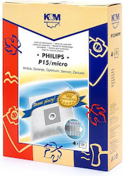 Konig & Meyer Σακούλες Σκούπας 4τμχ Συμβατή με Σκούπα Philips / Sencor / Zanussi