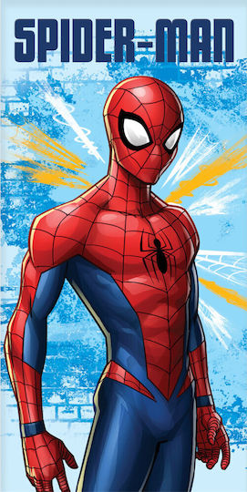 Spiderman Παιδική Πετσέτα Θαλάσσης Μπλε Spiderman 140x70εκ.