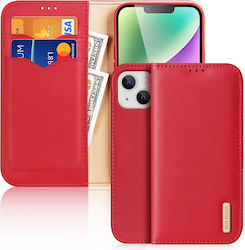 Dux Ducis Wallet Δερμάτινο Κόκκινο (iPhone 15)