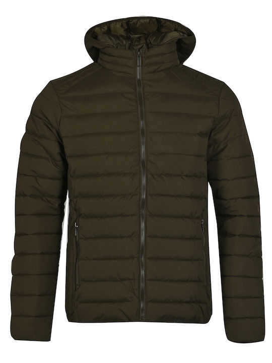 Makis Tselios Fashion Men's Winter Puffer Jacket Λαδί