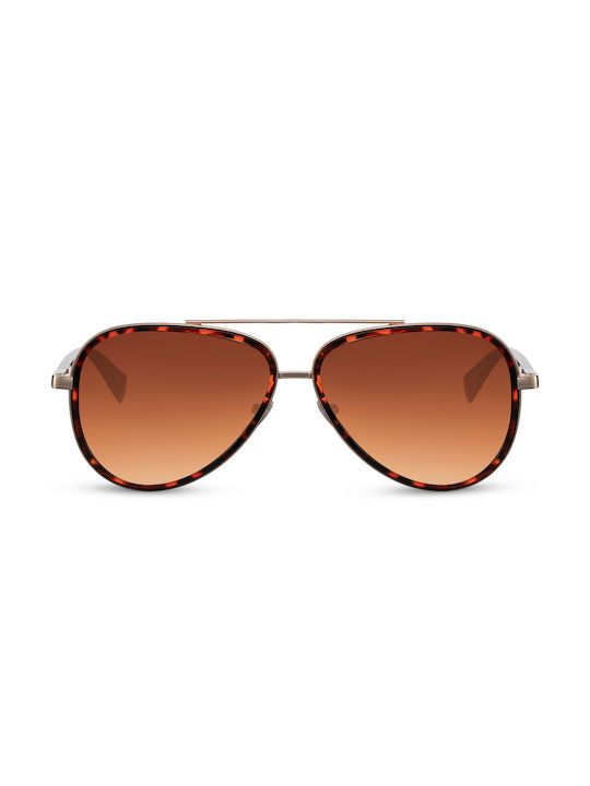 Solo-Solis Sunglasses with Brown Tartaruga Metal Frame and Brown Gradient Lenses NDL2789