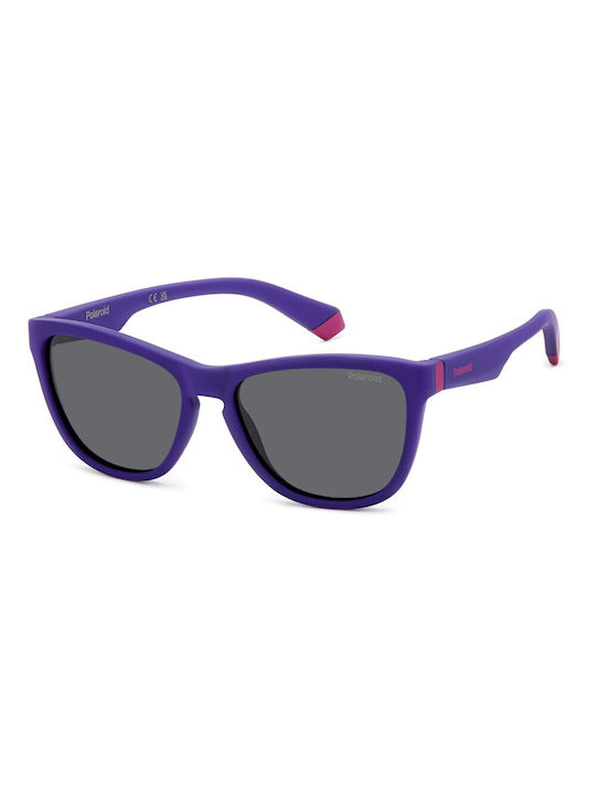 Polaroid Pld Sunglasses with Purple Plastic Frame and Gray Lens PLD8056/S 1JZ/ΜΑ