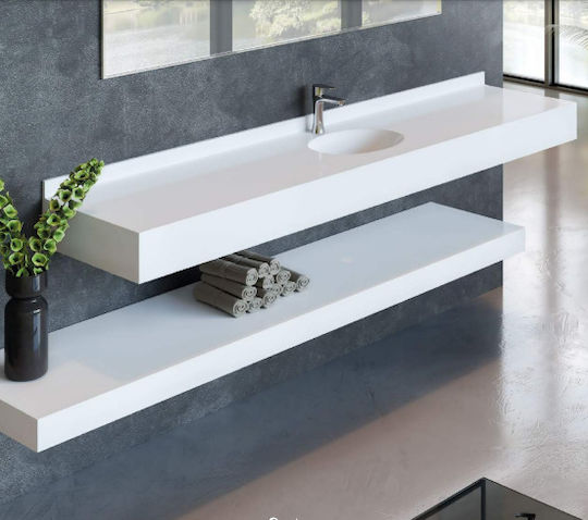 Sanitec Countertop without Sink Blue