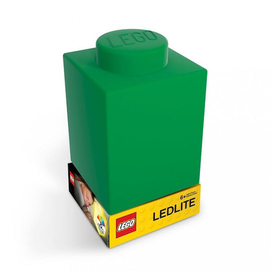 LEGO LED Kinder Dekorative Lampe Brick Grün 20x29x10εκ.