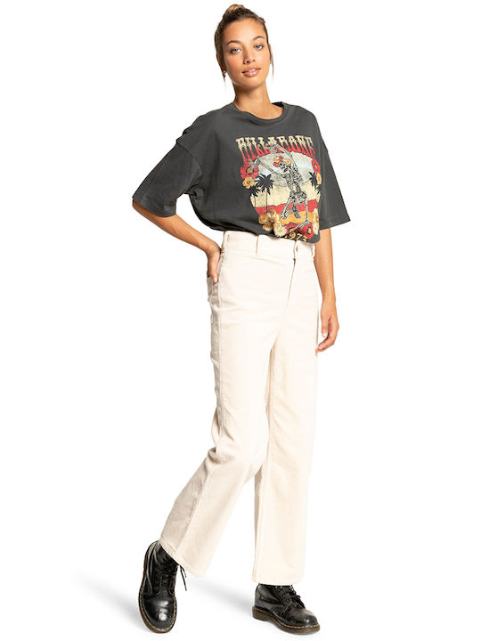 Gold Women's Fabric Trousers Gold
