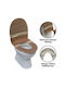 Fabric Toilet Seat Brown