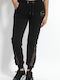 Damen Stoff Hose Black