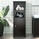 vidaXL Wall Hung Cabinet Bathroom Column Cabinet L40xD34xH110cm Black
