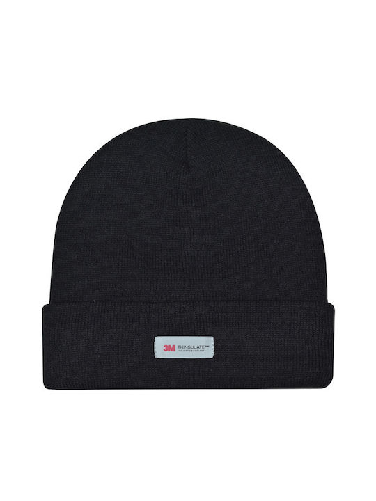 Stamion Beanie Unisex Fleece - Polar Beanie Knitted in Black color