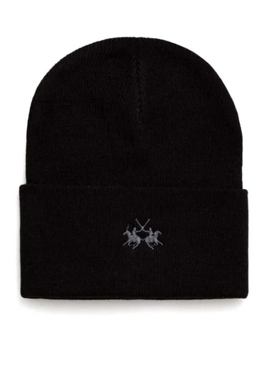 La Martina Beanie Unisex Beanie Knitted in Black color