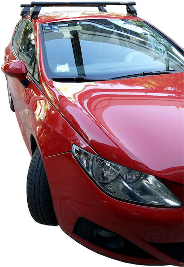 Menabo Атласни Таванни Стелки За Автомобил За Seat Ibiza 2008-2016 С Крака За Покривен Багажник И Заключване Черни МП.SIBIZA.12
