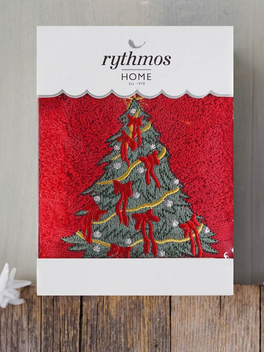 Rythmos Facecloth Christmas 50x90cm Red Weight ...