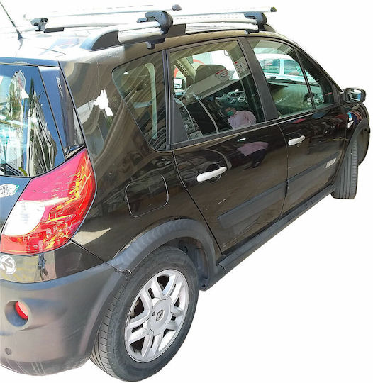 Menabo Aluminium Dachträger für Renault Scenic 2003-2009 mit Dachträgerfüßen Silber