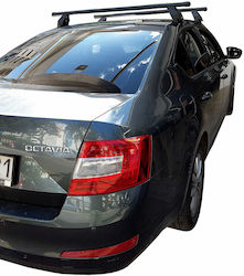 Menabo Μπάρες Οροφής Ατσάλινες για Skoda Octavia (Σετ με πόδια) Ασημί