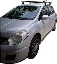 Menabo Μπάρες Οροφής Ατσάλινες για Nissan Tiida (Σετ με πόδια) Ασημί Menabo Μπάρες Οροφής Ατσάλινες για Nissan Tiida (Σετ με πόδια) Ασημί