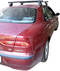 Menabo Μπάρες Οροφής Ατσάλινες για Alfa Romeo Alfa 156 (Σετ με πόδια) Ασημί