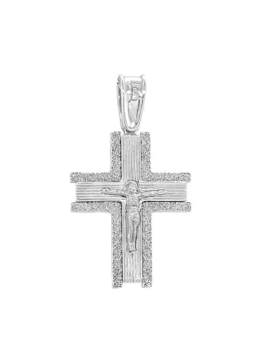 Xryseio Women's White Gold Cross 14K