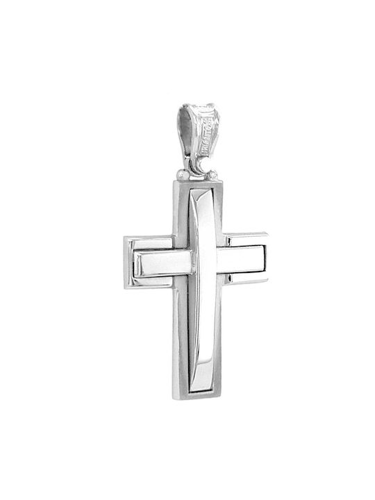 Xryseio Damen Weißgold Kreuz 14K