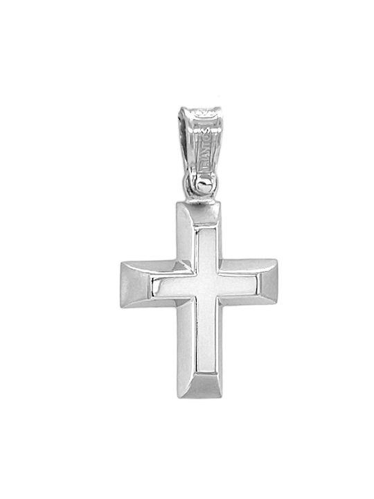 Xryseio Women's White Gold Cross 14K