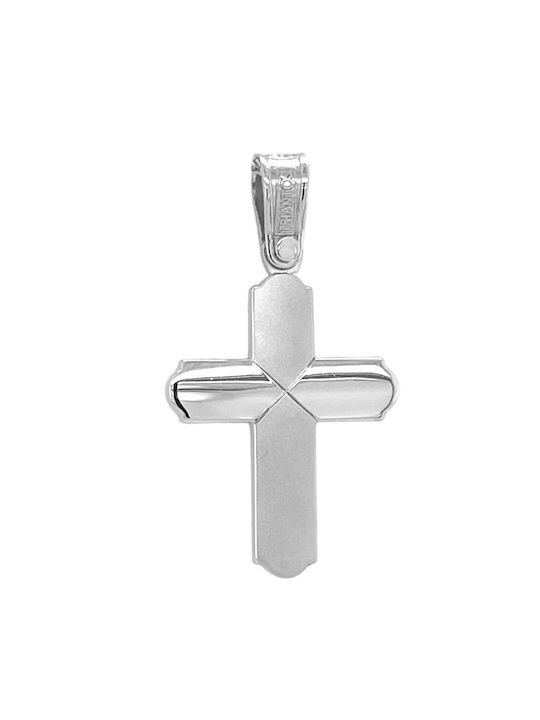 Xryseio Women's White Gold Cross 14K