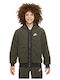 Fleece Kids Sweatshirt Cardigan with Hood and Khaki Pockets Sportswear Club