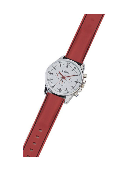 Arabians Men's Watch 43mm Battery with Red Leat...