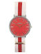 Arabians Men's Watch 38mm Battery with Red Fabric Strap
