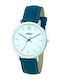 Arabians Men's Watch 43mm Battery with Blue Leather Strap