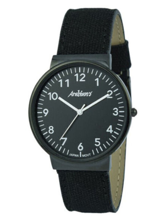 Arabians Men's Watch 38mm Battery with Black Leather Strap