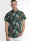 Short-sleeved Shirt Floral Black
